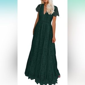 Green Lace Maxi Dress